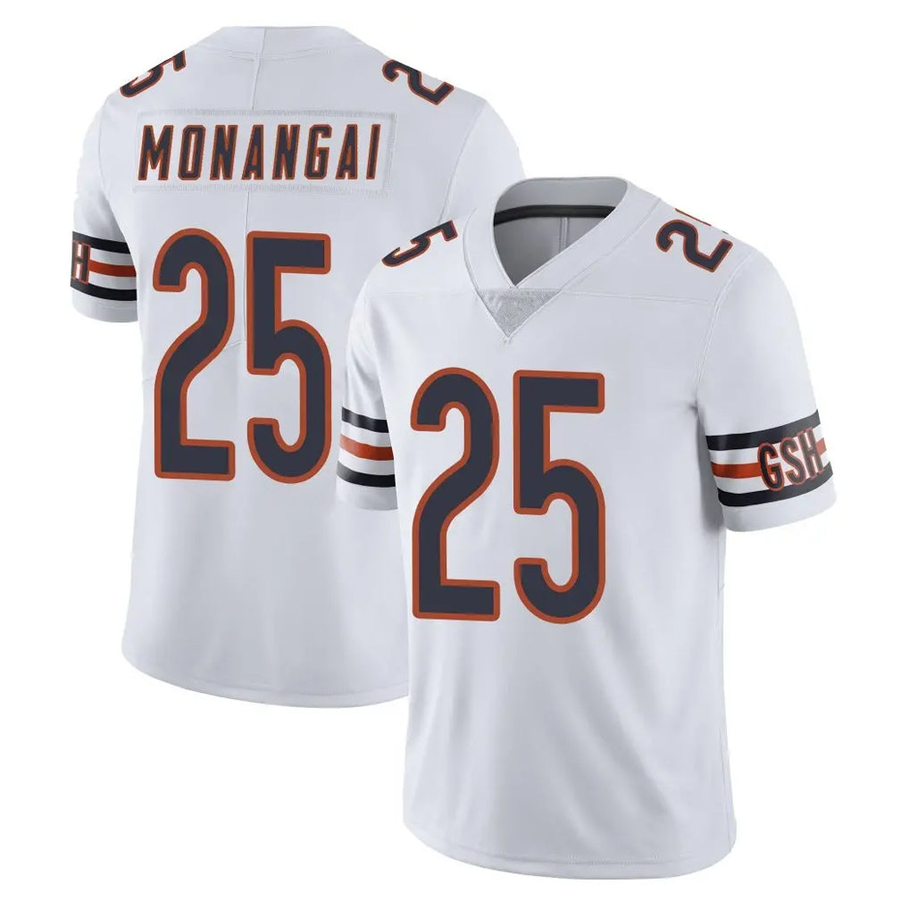 Johmsee C.Bears #25 Kyle Monangai Player White Vapor Untouchable Limited Home Game Stitched Jerseys