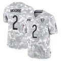 Johmsee C.Bears #2 D.J. Moore Player White Arctic Camo Salute to Service Limited Stitched Jerseys
