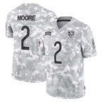 Johmsee C.Bears #2 D.J. Moore Player White Arctic Camo Salute to Service Limited Stitched Jerseys