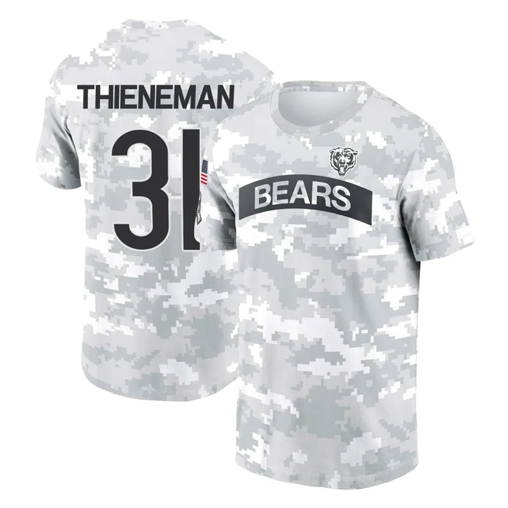 Johmsee C.Bears #31 Dillon Thieneman Player Arctic Camo Salute to Service Performance T-Shirt Limited Stitched Jerseys