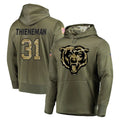 Johmsee C.Bears #31 Dillon Thieneman Player Olive Salute to Service Pullover Hoodies Home Game Stitched Jerseys