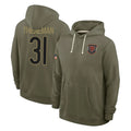 Johmsee C.Bears #31 Dillon Thieneman Player Olive Salute to Service Pullover Hoodies Limited Stitched Jerseys