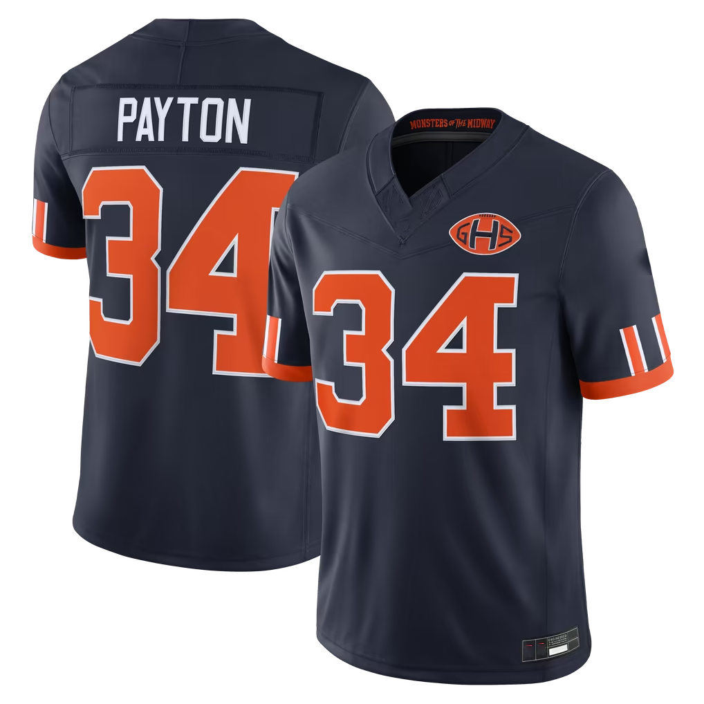 Johmsee C.Bears #34 Walter Payton Navy 2026 Rivalries Collection Limited Stitched Jerseys