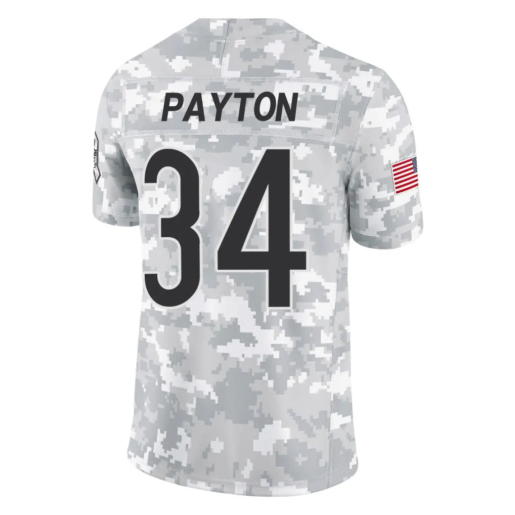Johmsee C.Bears #34 Walter Payton Player Arctic Camo Salute to Service Limited Stitched Jerseys
