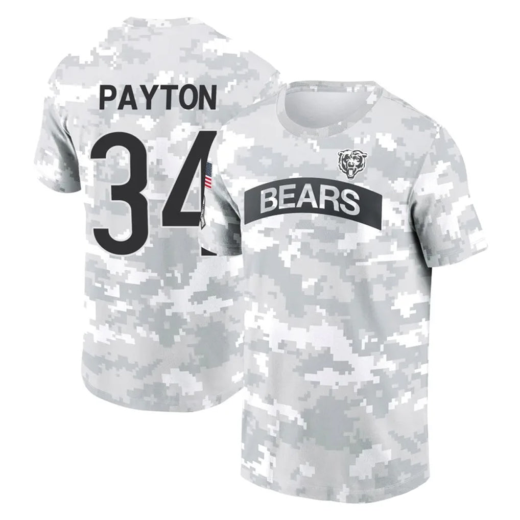 Johmsee C.Bears #34 Walter Payton Player Arctic Camo Salute to Service Performance T-Shirt Limited Stitched Jerseys