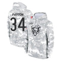 Johmsee C.Bears #34 Walter Payton Player Arctic Camo Salute to Service Pullover Hoodies Limited Stitched Jerseys