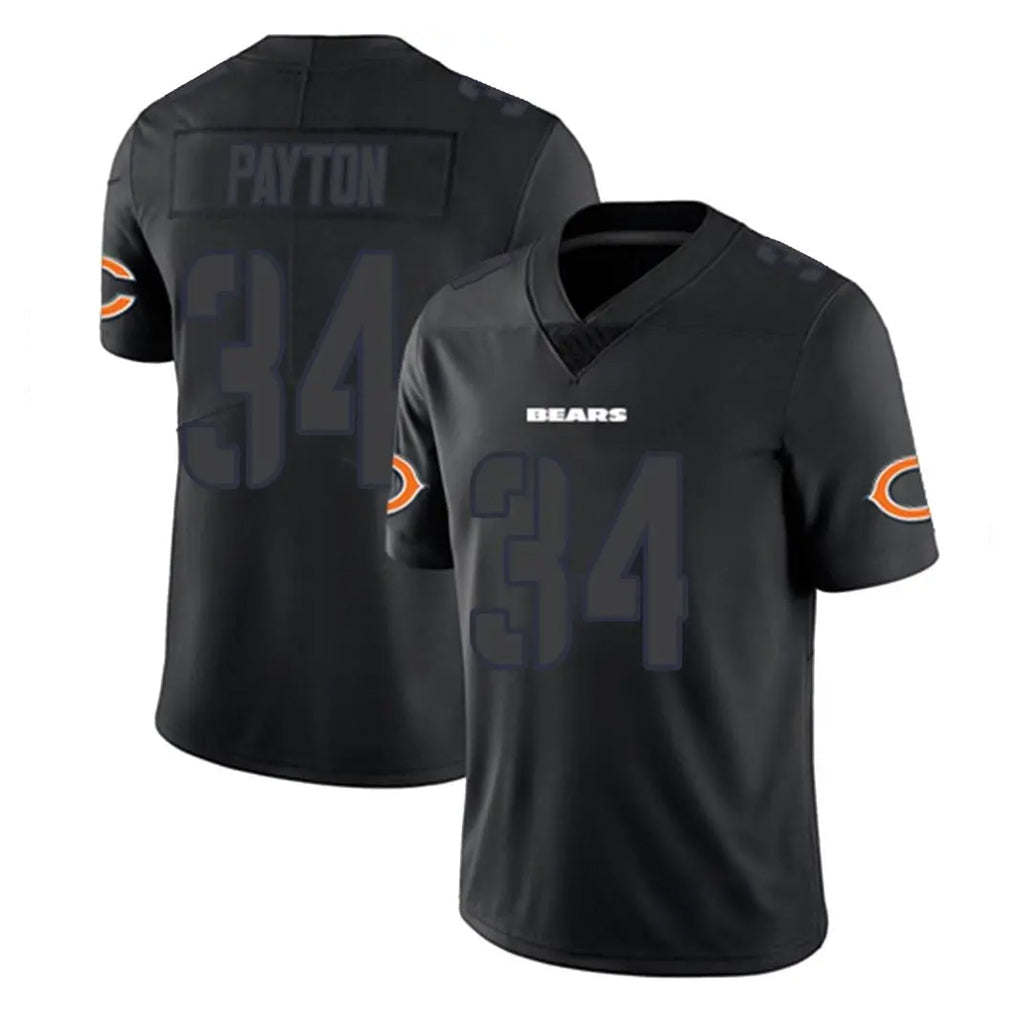 Johmsee C.Bears #34 Walter Payton Player Black Impact Limited Game Stitched Jerseys
