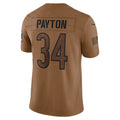Johmsee C.Bears #34 Walter Payton Player Brown Salute To Service Limited Stitched Jerseys