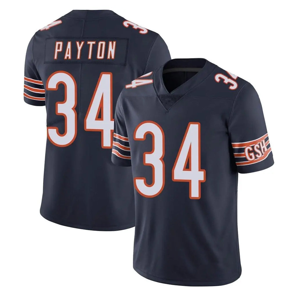 Johmsee C.Bears #34 Walter Payton Player Navy Vapor Untouchable Limited Home Game Stitched Jerseys