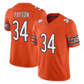 Johmsee C.Bears #34 Walter Payton Player Orange Vapor F.U.S.E. Limited Home Game Stitched Jerseys