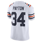 Johmsee C.Bears #34 Walter Payton Player White Alternate Classic Limited Game Stitched Jerseys