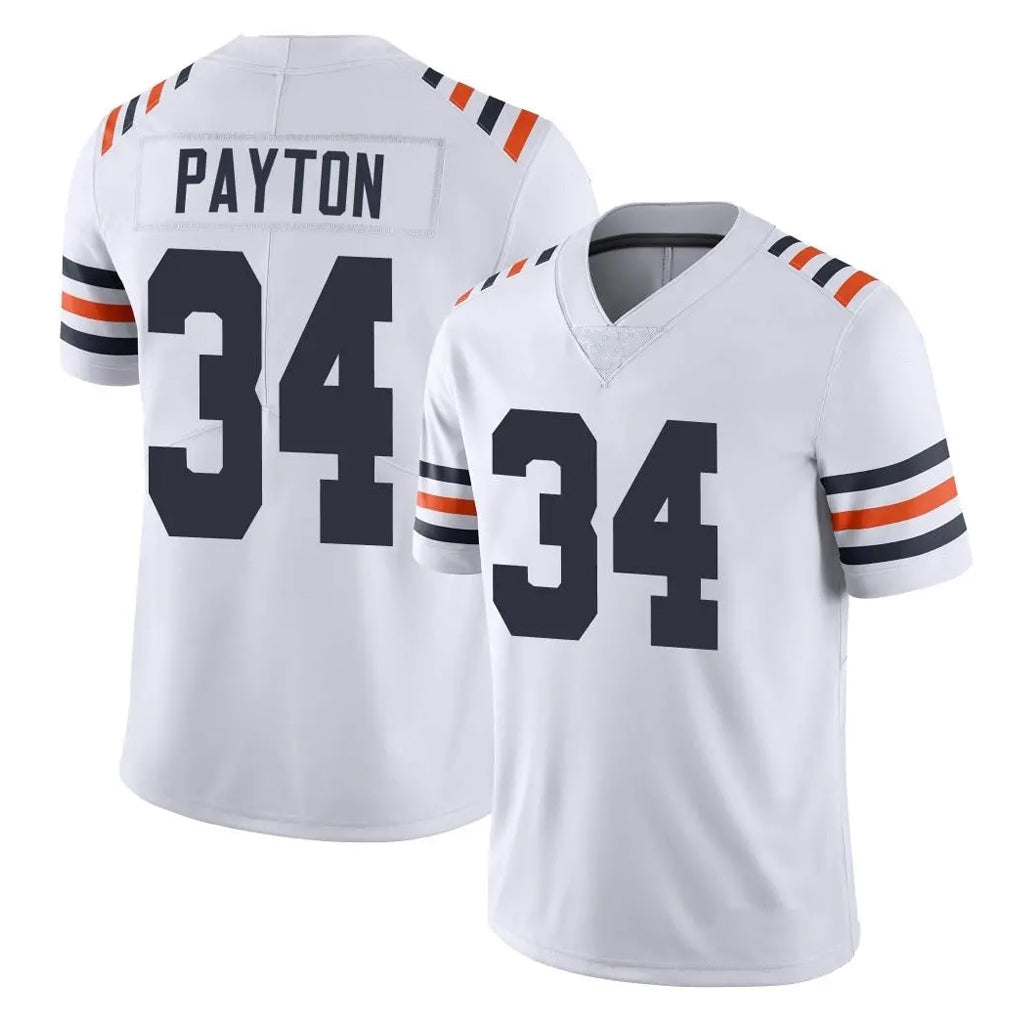 Johmsee C.Bears #34 Walter Payton Player White Classic Vapor Limited Home Game Stitched Jerseys