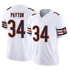 Johmsee C.Bears #34 Walter Payton Player White Vapor F.U.S.E. Limited Home Game Stitched Jerseys