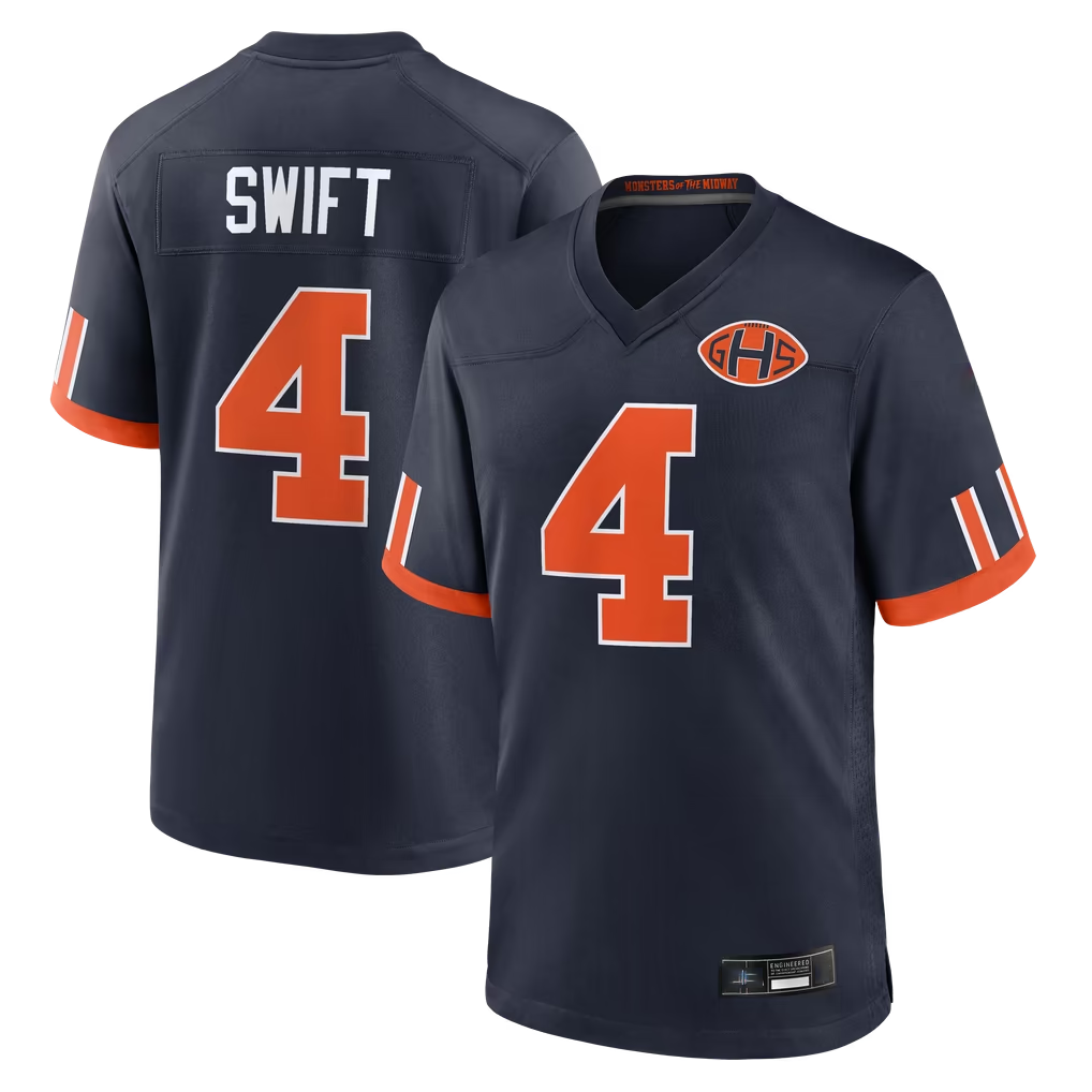 Johmsee C.Bears #4 D'Andre Swift Navy 2026 Rivalries Collection Game Stitched Jerseys