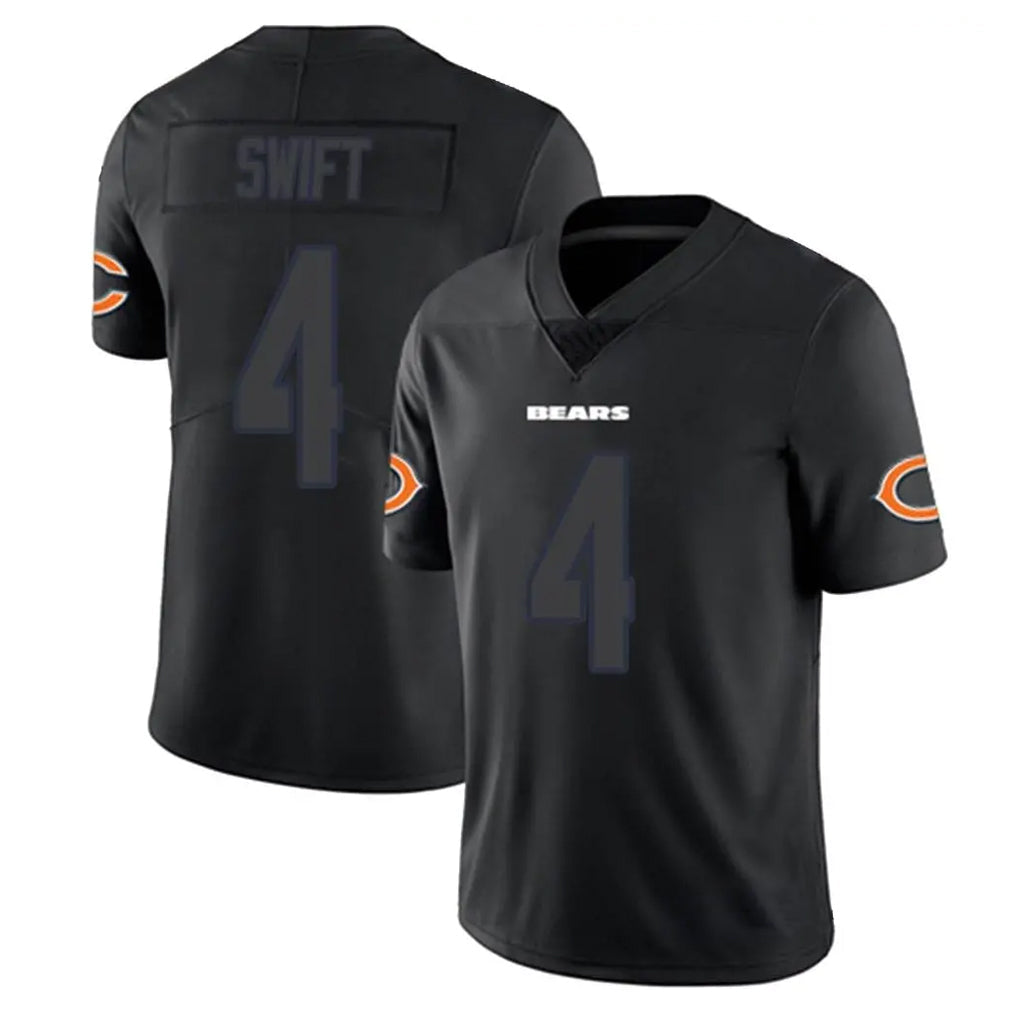 Johmsee C.Bears #4 D'Andre Swift Player Black Impact Limited Game Stitched Jerseys