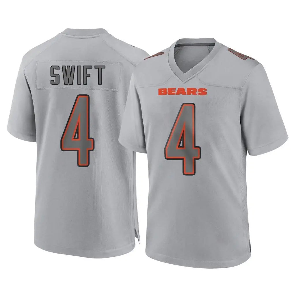 Johmsee C.Bears #4 D'Andre Swift Player Gray Atmosphere Fashion Game Stitched Jerseys