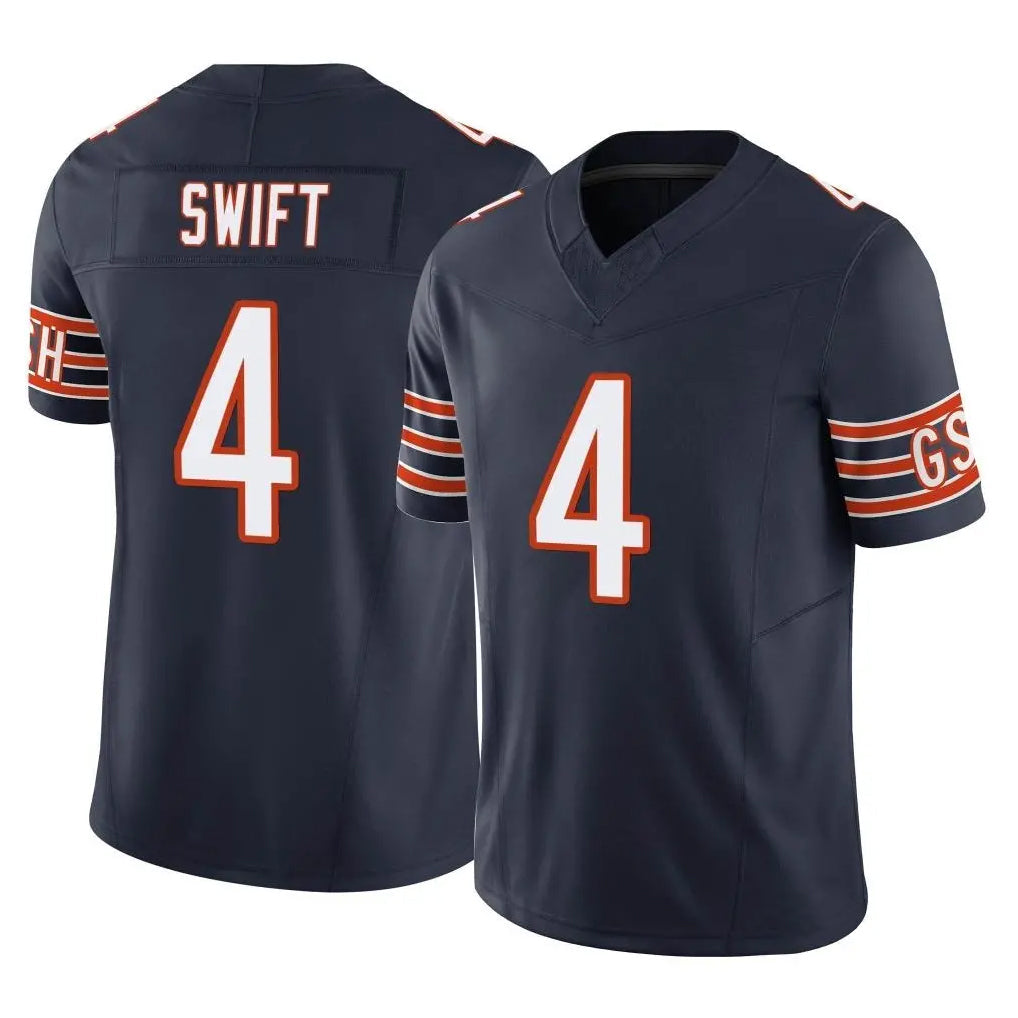 Johmsee C.Bears #4 D'Andre Swift Player Navy Vapor F.U.S.E. Limited Home Game Stitched Jerseys