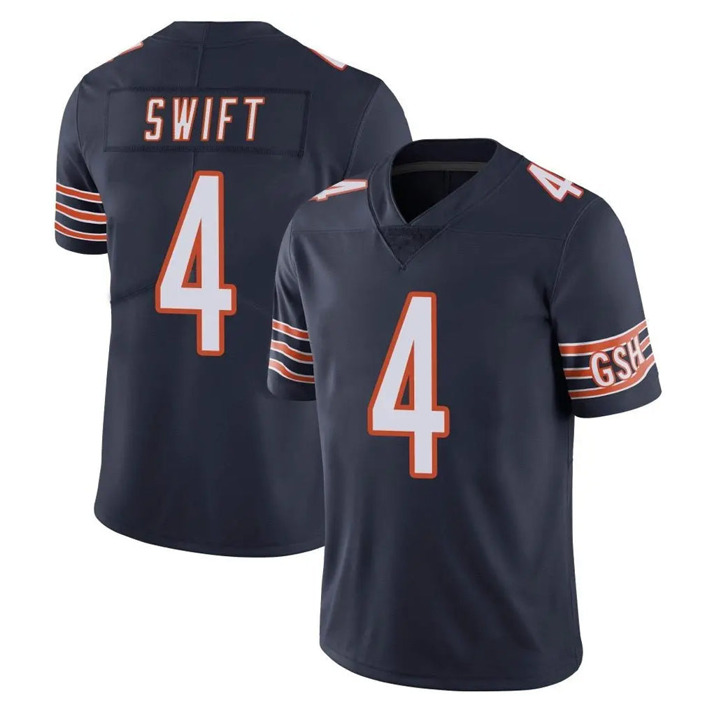 Johmsee C.Bears #4 D'Andre Swift Player Navy Vapor Untouchable Limited Home Game Stitched Jerseys