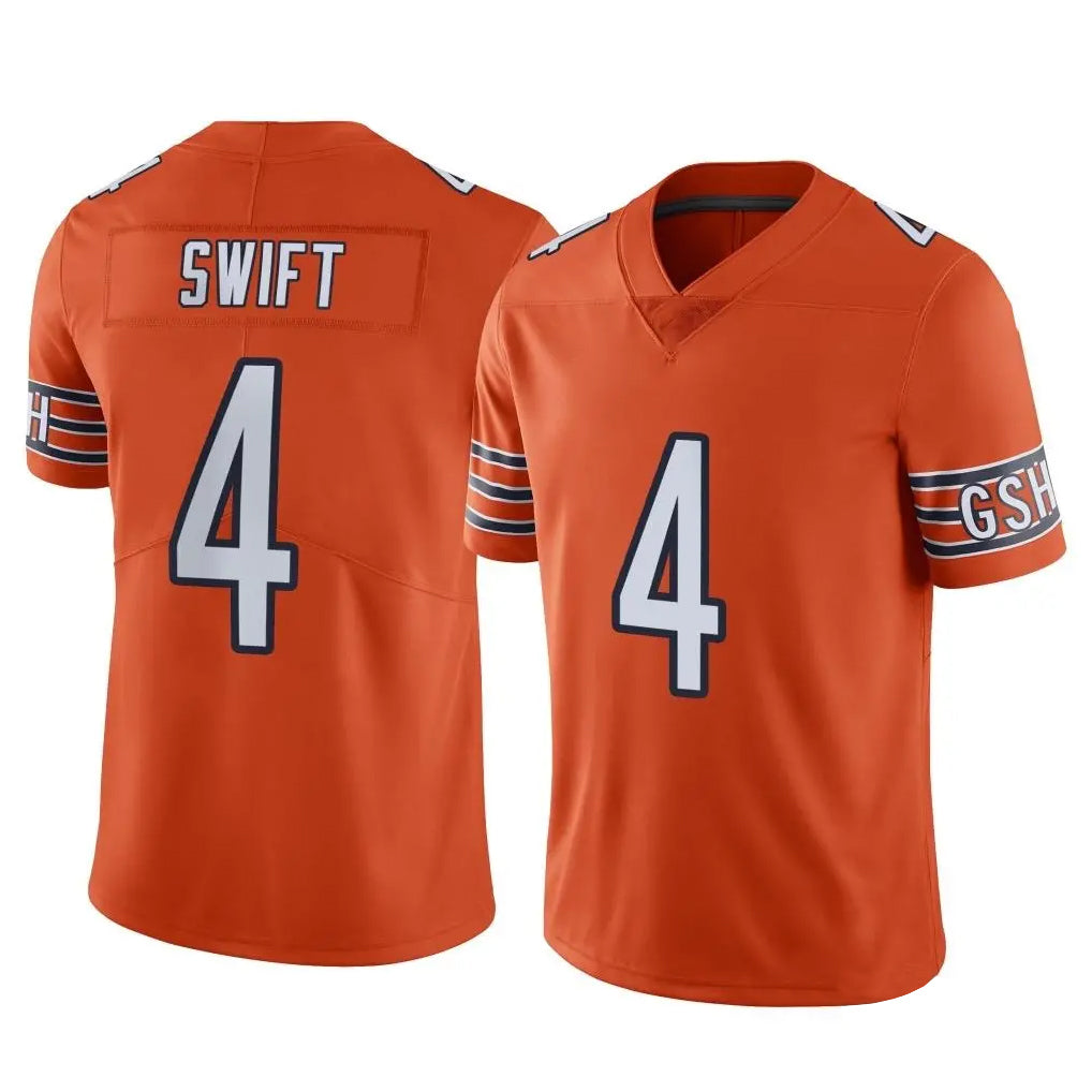 Johmsee C.Bears #4 D'Andre Swift Player Orange Alternate Vapor Limited Home Game Stitched Jerseys