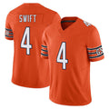 Johmsee C.Bears #4 D'Andre Swift Player Orange Vapor F.U.S.E. Limited Home Game Stitched Jerseys