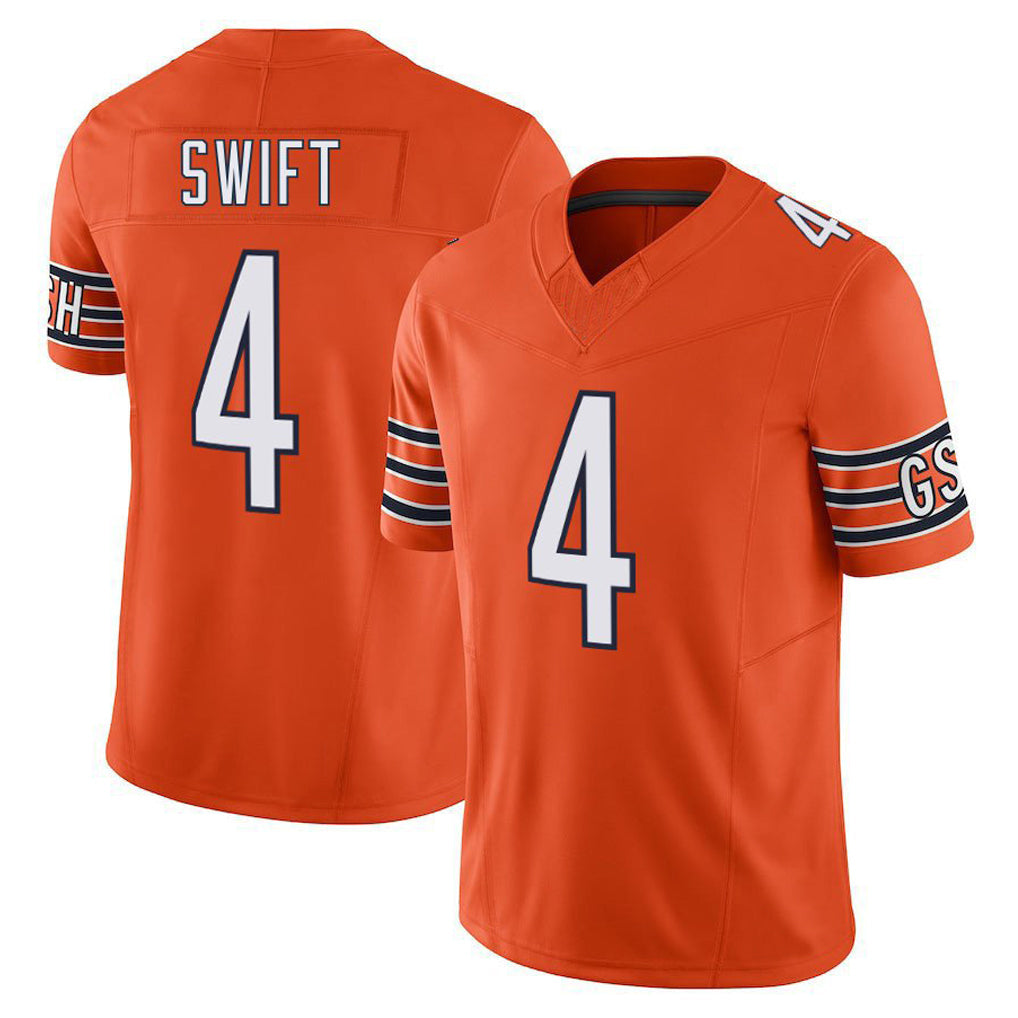 Johmsee C.Bears #4 D'Andre Swift Player Orange Vapor F.U.S.E. Limited Home Game Stitched Jerseys