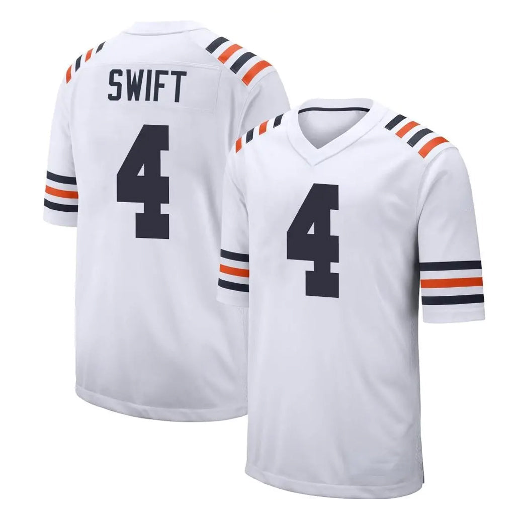 Johmsee C.Bears #4 D'Andre Swift Player White Classic Home Game Stitched Jerseys