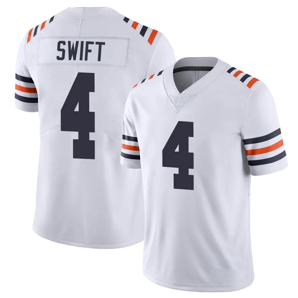 Johmsee C.Bears #4 D'Andre Swift Player White Classic Vapor Limited Home Game Stitched Jerseys