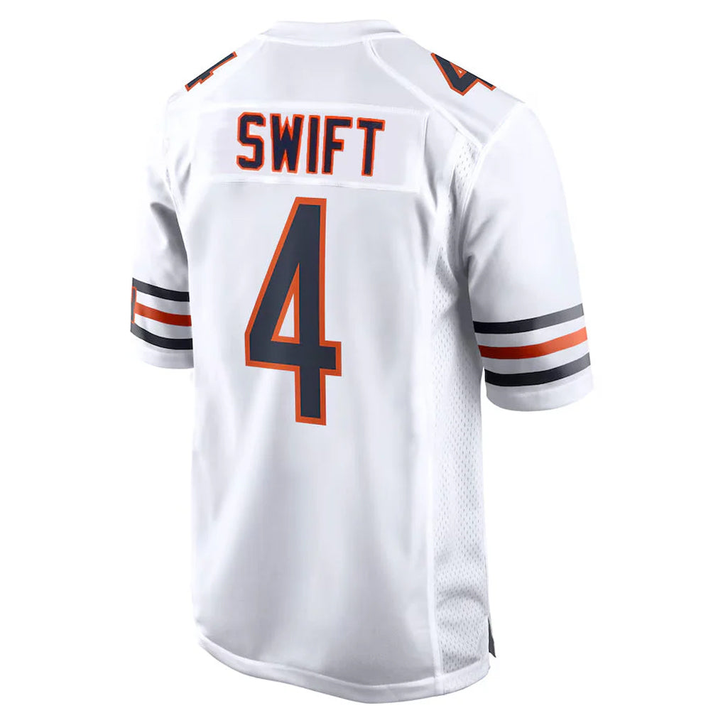 Johmsee C.Bears #4 D'Andre Swift Player White Home Game Stitched Jerseys