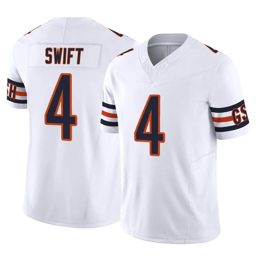 Johmsee C.Bears #4 D'Andre Swift Player White Vapor F.U.S.E. Limited Home Game Stitched Jerseys