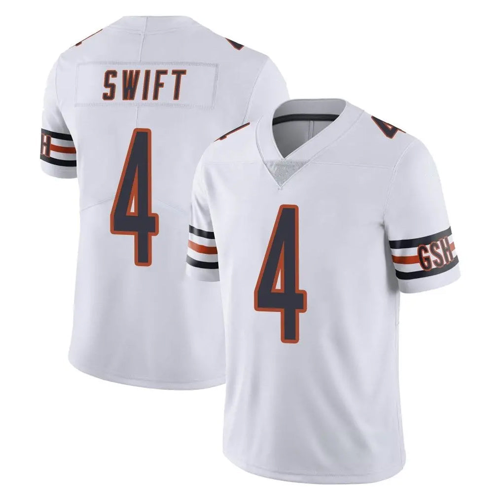 Johmsee C.Bears #4 D'Andre Swift Player White Vapor Untouchable Limited Home Game Stitched Jerseys