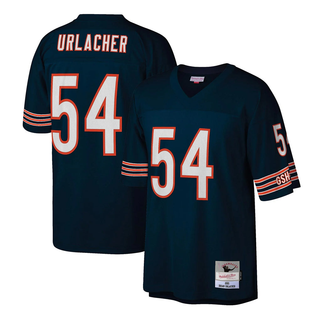 Johmsee C.Bears #54 Brian Urlacher Player Navy Mitchell & Ness Legacy Replica Stitched Jerseys