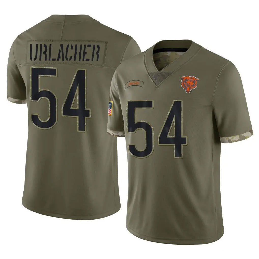 Johmsee C.Bears #54 Brian Urlacher Player Olive Salute to Service Limited Game Stitched Jerseys