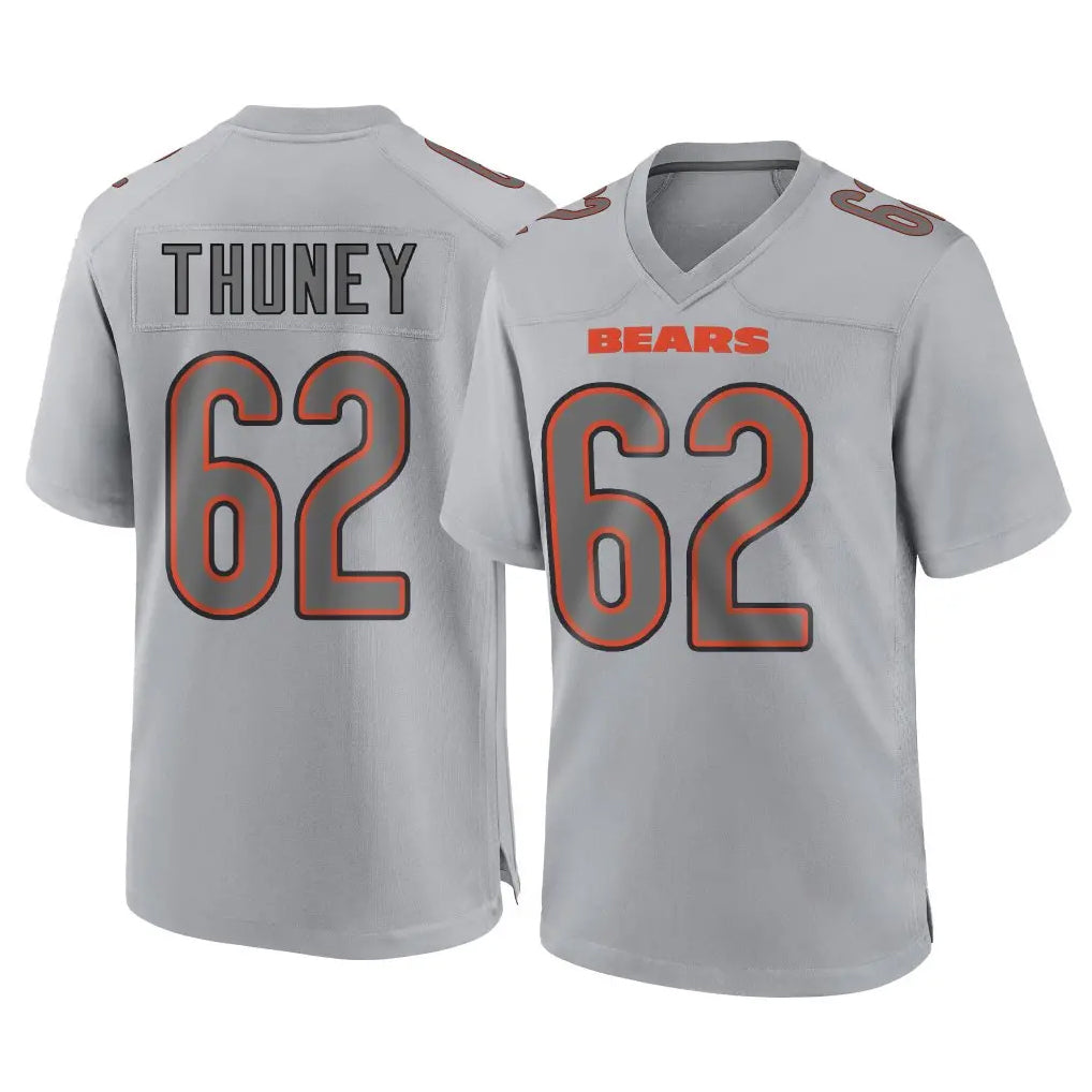 Johmsee C.Bears #62 Joe Thuney Player Gray Atmosphere Fashion Game Stitched Jerseys