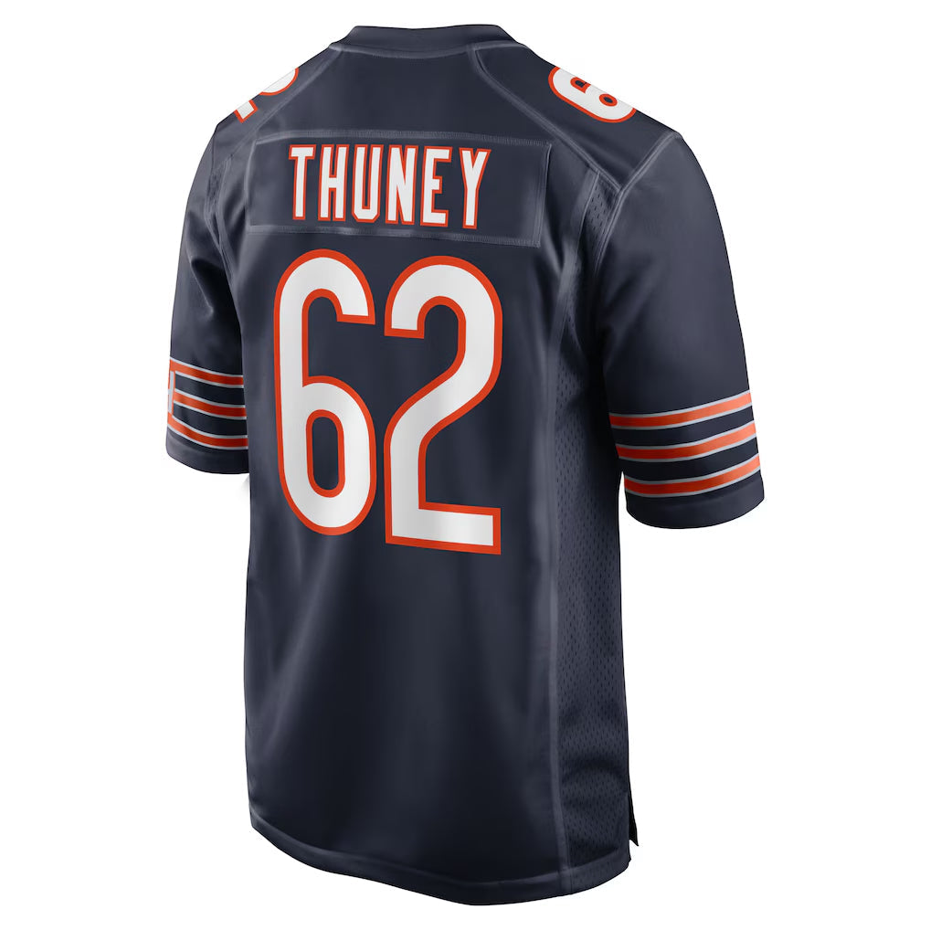 Johmsee C.Bears #62 Joe Thuney Player Navy Home Game Stitched Jerseys