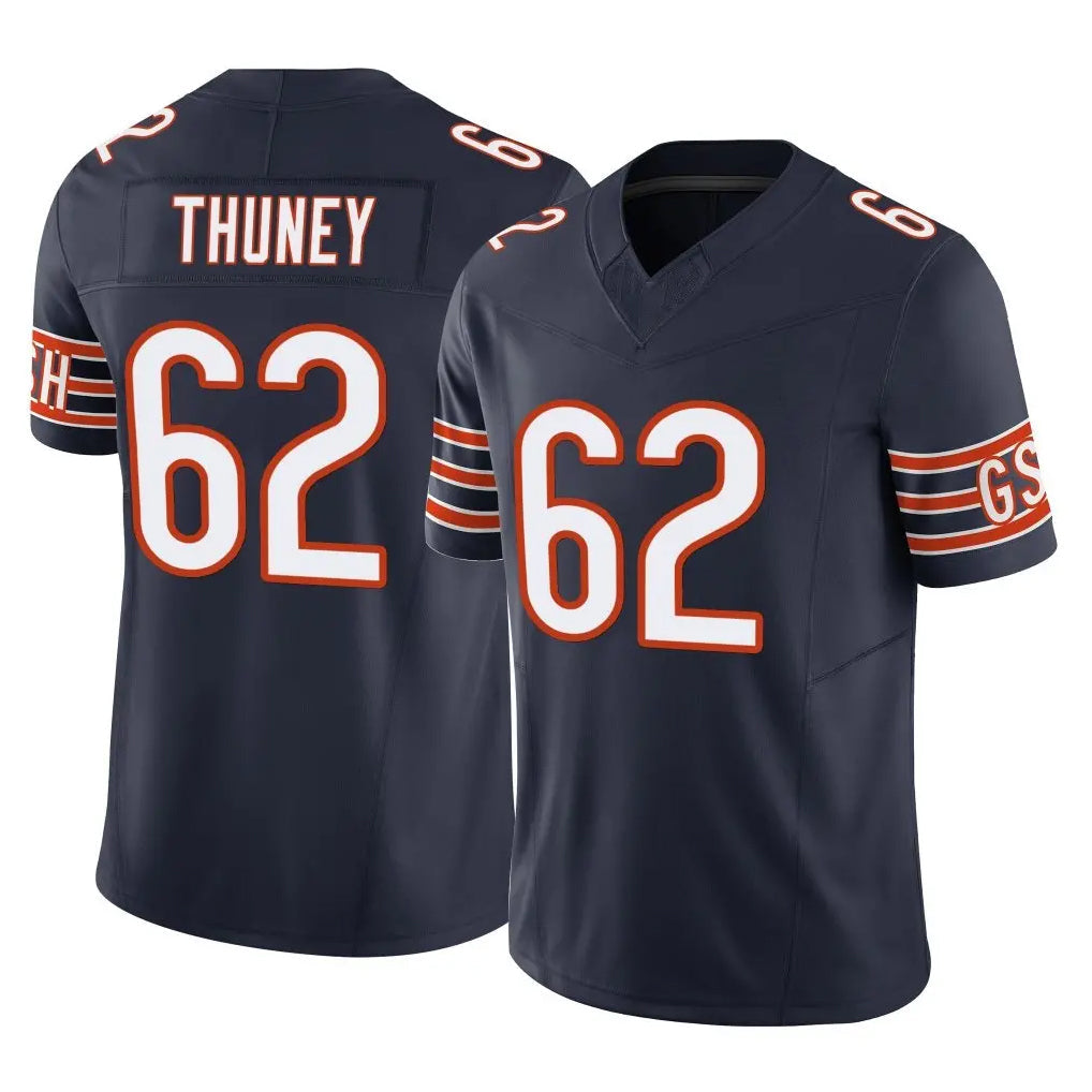 Johmsee C.Bears #62 Joe Thuney Player Navy Vapor F.U.S.E. Limited Home Game Stitched Jerseys