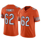 Johmsee C.Bears #62 Joe Thuney Player Orange Alternate Vapor Limited Home Game Stitched Jerseys