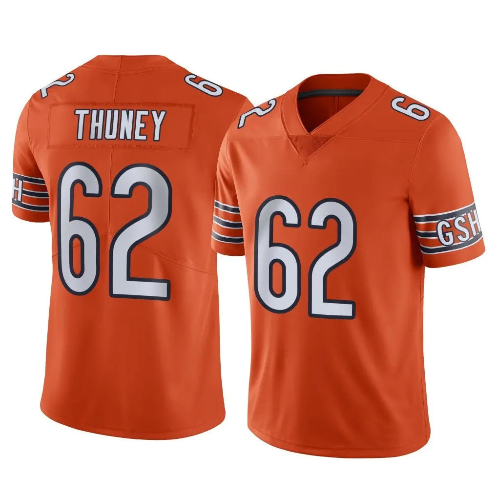 Johmsee C.Bears #62 Joe Thuney Player Orange Alternate Vapor Limited Home Game Stitched Jerseys