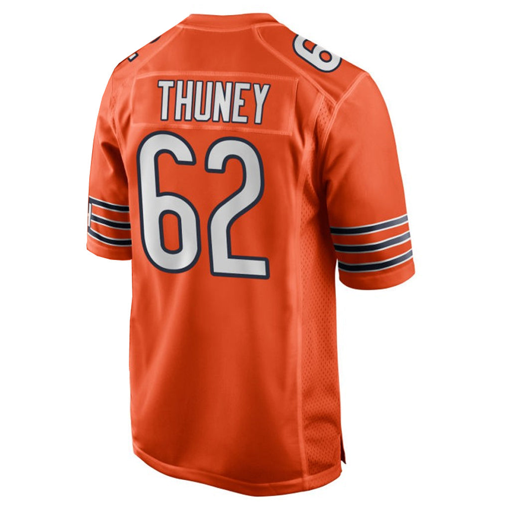 Johmsee C.Bears #62 Joe Thuney Player Orange Home Game Stitched Jerseys