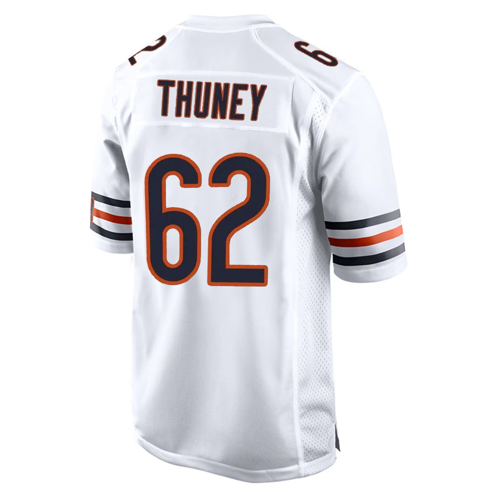 Johmsee C.Bears #62 Joe Thuney Player White Home Game Stitched Jerseys