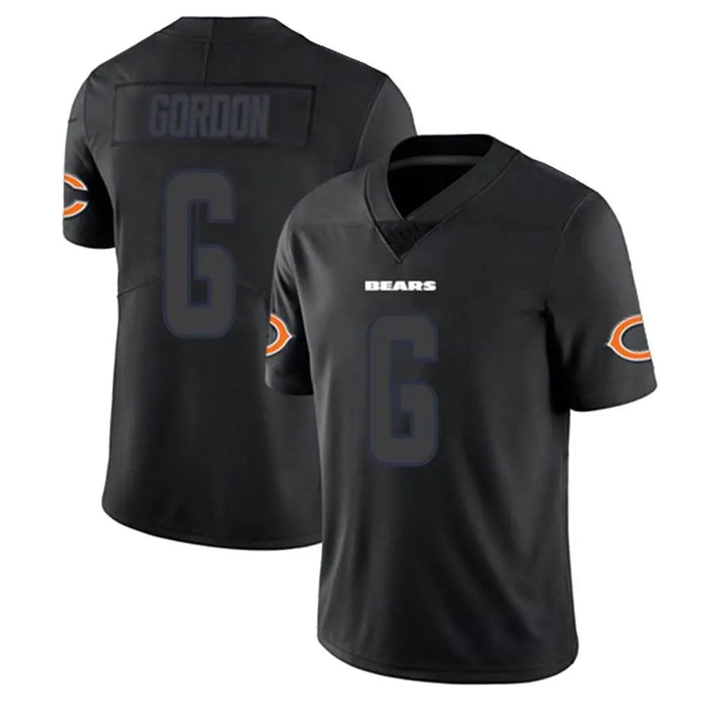 Johmsee C.Bears #6 Kyler Gordon Player Black Impact Limited Game Stitched Jerseys