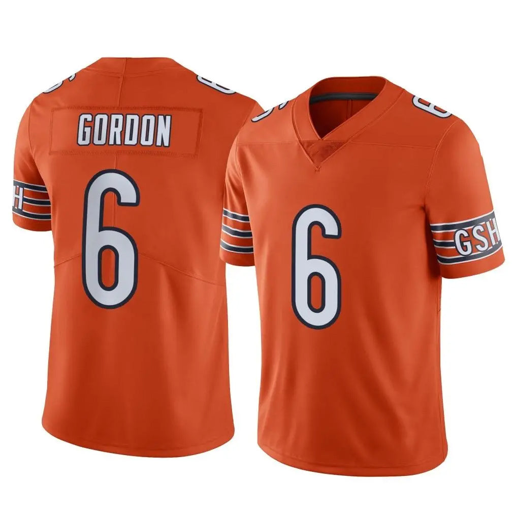 Johmsee C.Bears #6 Kyler Gordon Player Orange Alternate Vapor Limited Home Game Stitched Jerseys