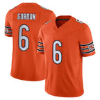Johmsee C.Bears #6 Kyler Gordon Player Orange Vapor F.U.S.E. Limited Home Game Stitched Jerseys