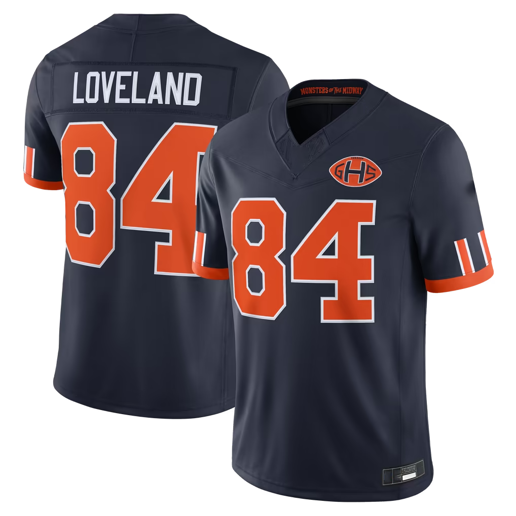 Johmsee C.Bears #84 Colston Loveland Navy 2026 Rivalries Collection Limited Stitched Jerseys