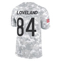 Johmsee C.Bears #84 Colston Loveland Player Arctic Camo Salute to Service Limited Stitched Jerseys