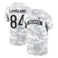 Johmsee C.Bears #84 Colston Loveland Player Arctic Camo Salute to Service Performance T-Shirt Limited Stitched Jerseys