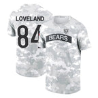 Johmsee C.Bears #84 Colston Loveland Player Arctic Camo Salute to Service Performance T-Shirt Limited Stitched Jerseys