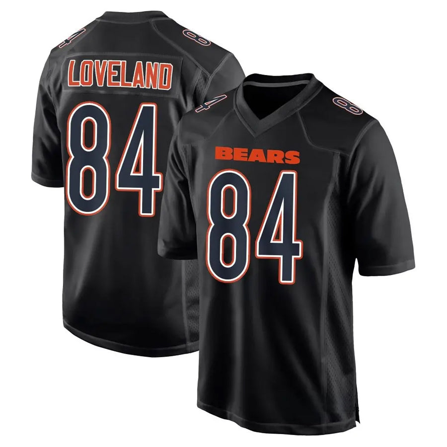 Johmsee C.Bears #84 Colston Loveland Player Carbon Black Fashion Game Stitched Jerseys