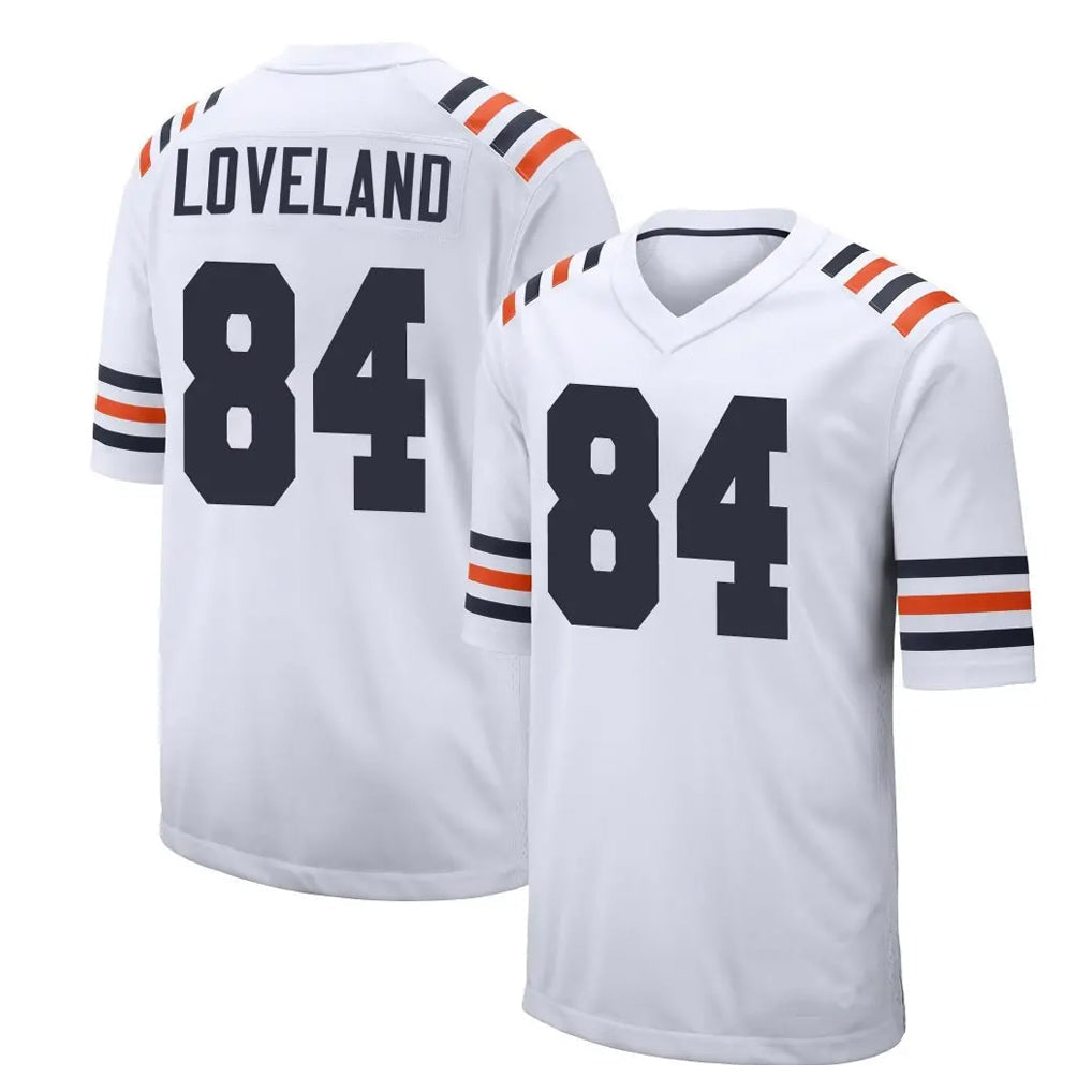 Johmsee C.Bears #84 Colston Loveland Player White Classic Home Game Stitched Jerseys