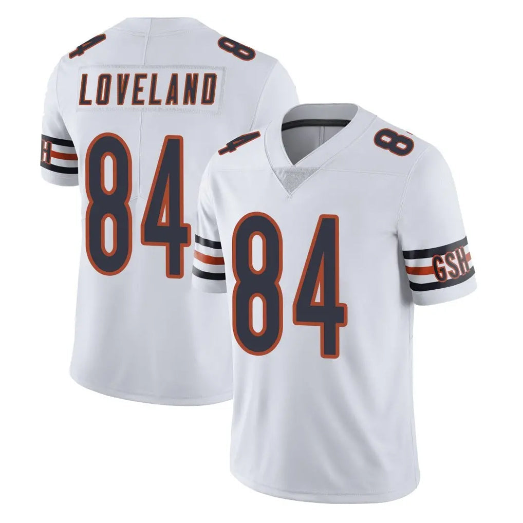 Johmsee C.Bears #84 Colston Loveland Player White Vapor Untouchable Limited Home Game Stitched Jerseys