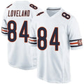 Johmsee C.Bears #84 Colston Loveland Player Whtie Home Game Stitched Jerseys